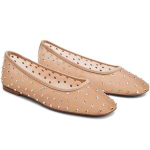 Mango Rhinestone Ballerina Flat